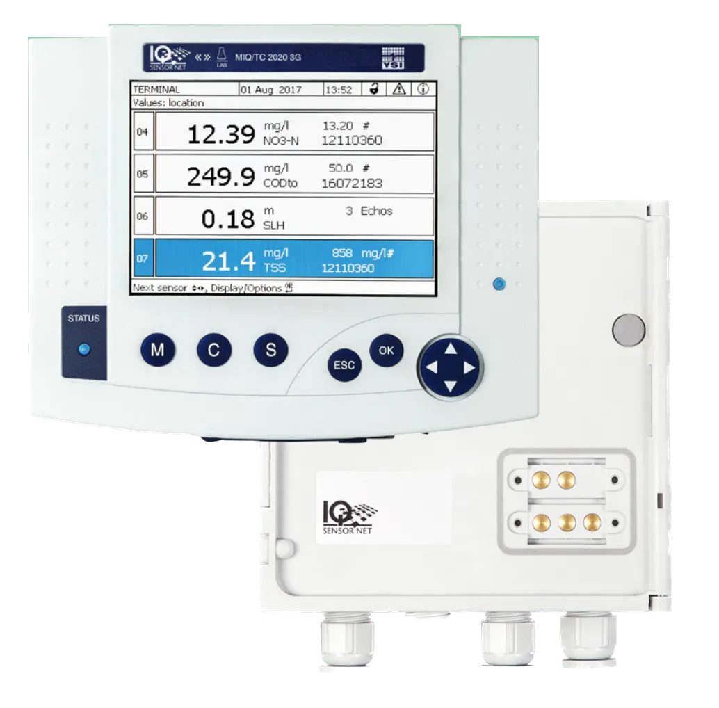 IQ SensorNet 2020 3G Controlador de monitoreo continuo de la calidad del agua