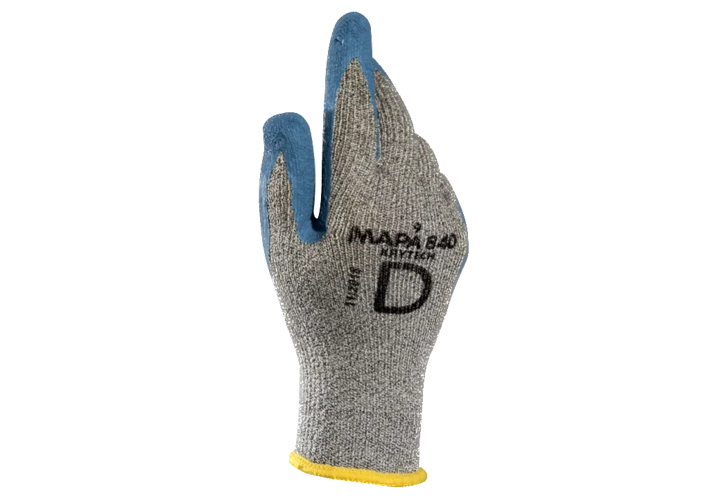 Textil Anatomico, Guantes Anti Corte de fibras HDPE, Palma Latex Corrugado, Largo 9-10"